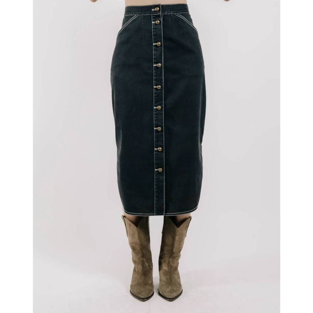 NEW LOVE THE LABEL women's apolline midi skirt in navy